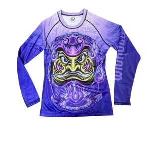 Wioroll Rash Guard Compression Shirt Long Sleeve Graphic Print Athletic‎ Medium